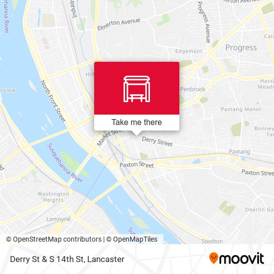 Mapa de Derry St & S 14th St