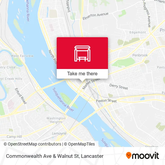 Commonwealth Ave & Walnut St map