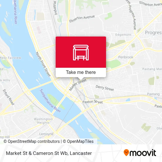 Market St & Cameron St Wb map