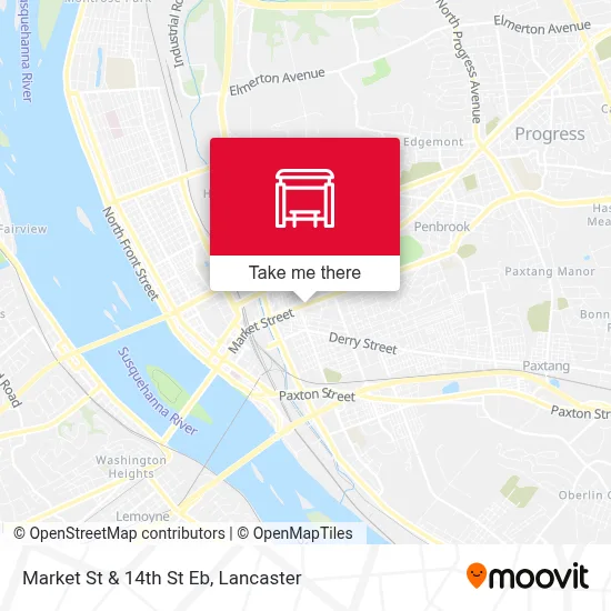Market St & 14th St Eb map