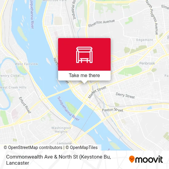 Commonwealth Ave & North St map