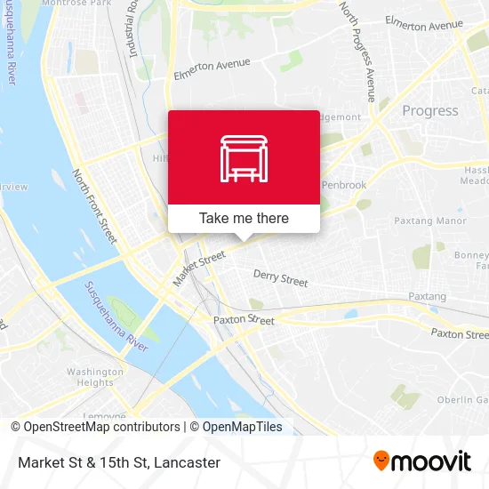 Market St & 15th St map