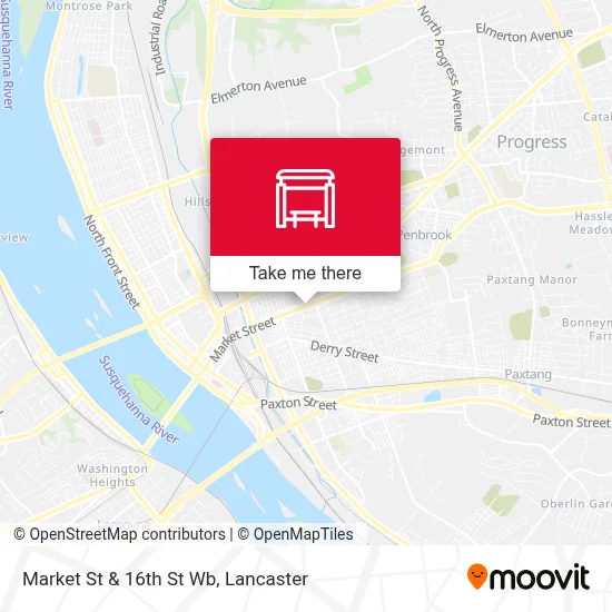 Market St & 16th St Wb map