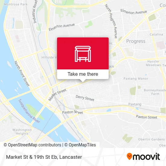 Market St & 19th St Eb map