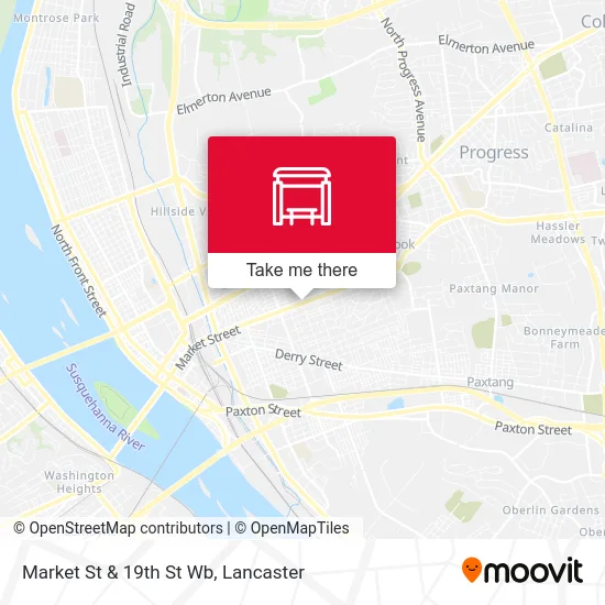 Market St & 19th St Wb map