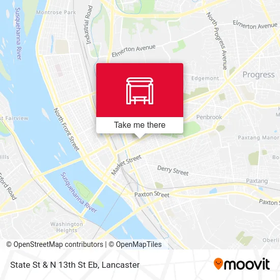 State St & N 13th St Eb map