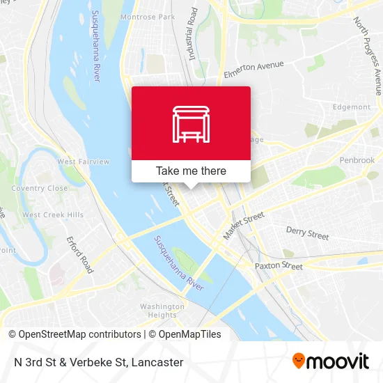 N 3rd St & Verbeke St map