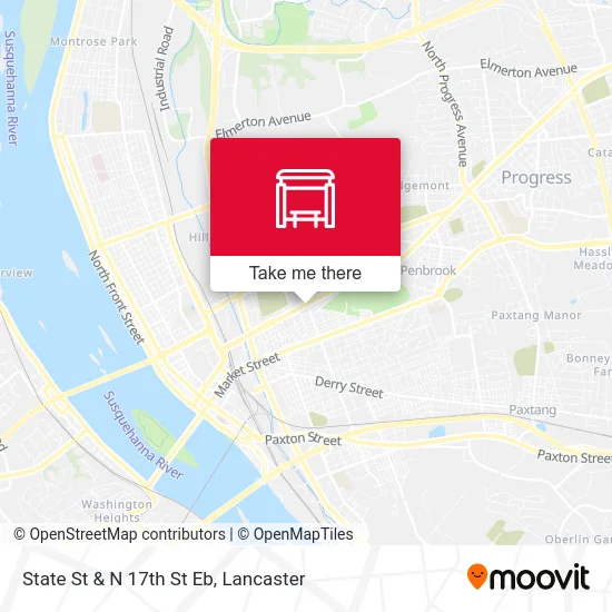 State St & N 17th St Eb map