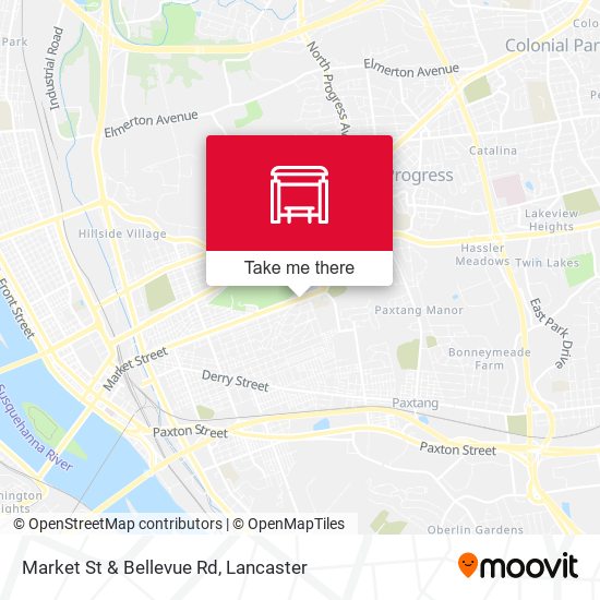 Mapa de Market St & Bellevue Rd