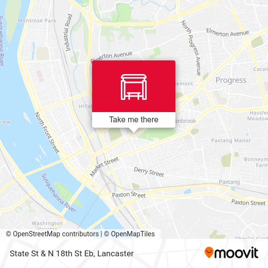 State St & N 18th St Eb map