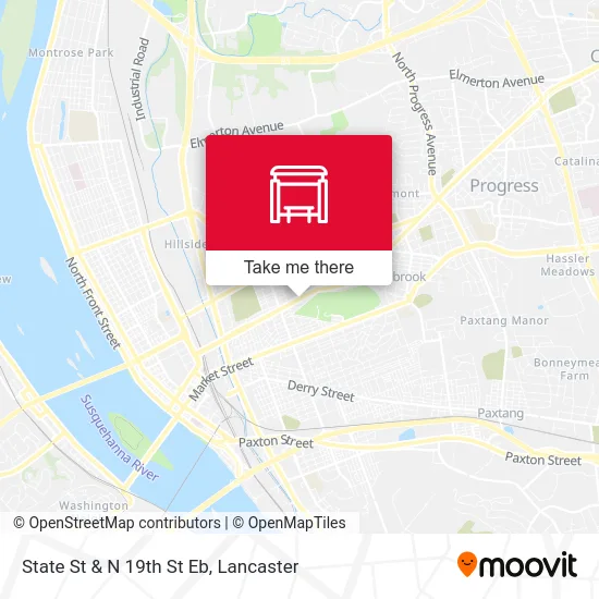 State St & N 19th St Eb map