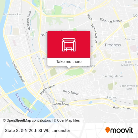 State St & N 20th St Wb map