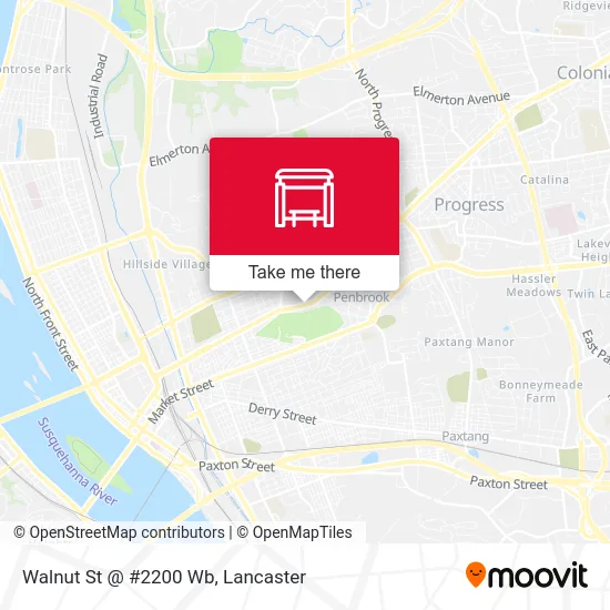 Walnut St @ #2200 Wb map