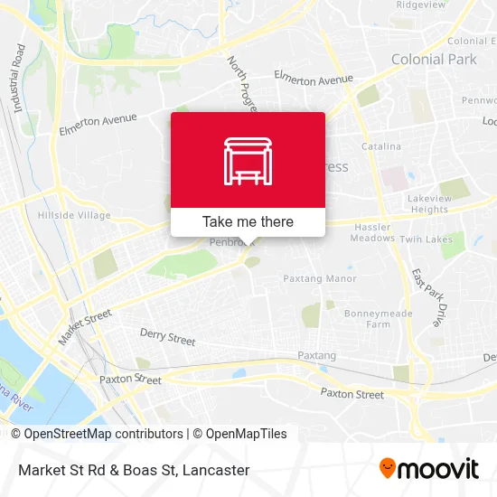 Market St Rd & Boas St map