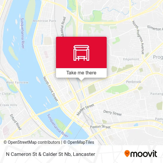 N Cameron St & Calder St Nb map