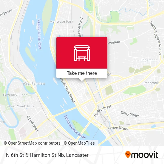 N 6th St & Hamilton St Nb map