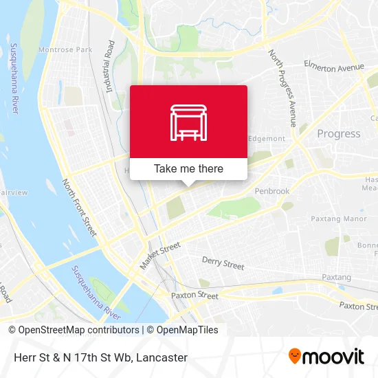 Herr St & N 17th St Wb map