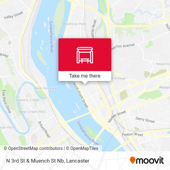 N 3rd St & Muench St Nb map