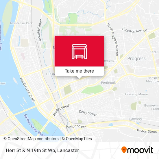 Herr St & N 19th St Wb map