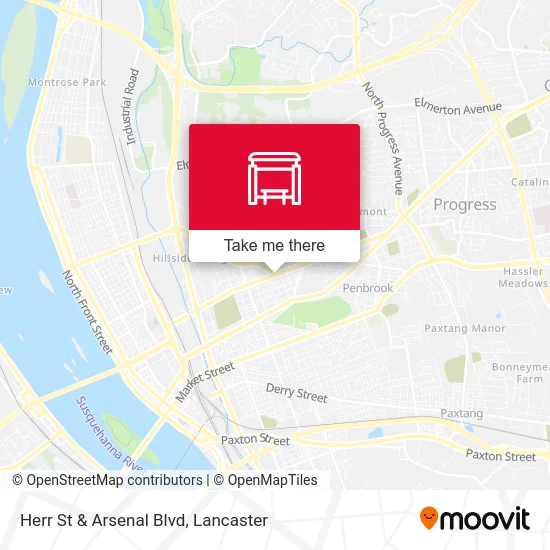 Herr St & Arsenal Blvd map