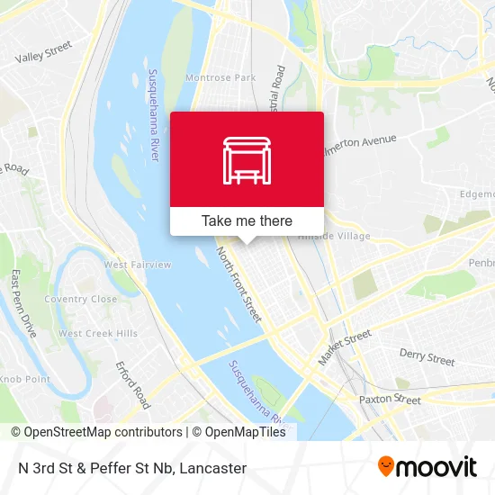 N 3rd St & Peffer St Nb map