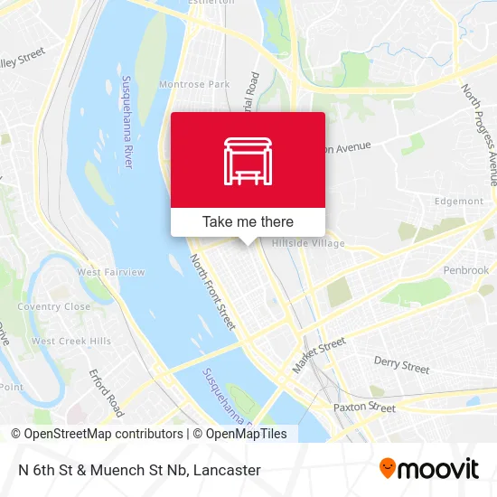 N 6th St & Muench St Nb map