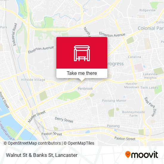 Mapa de Walnut St & Banks St