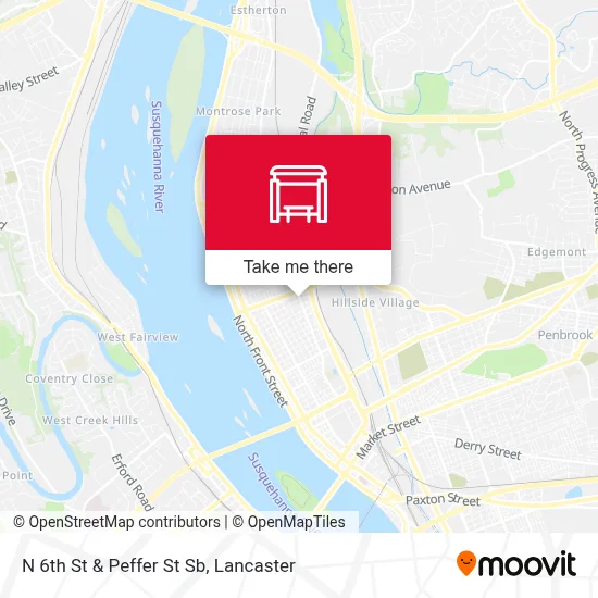 N 6th St & Peffer St Sb map