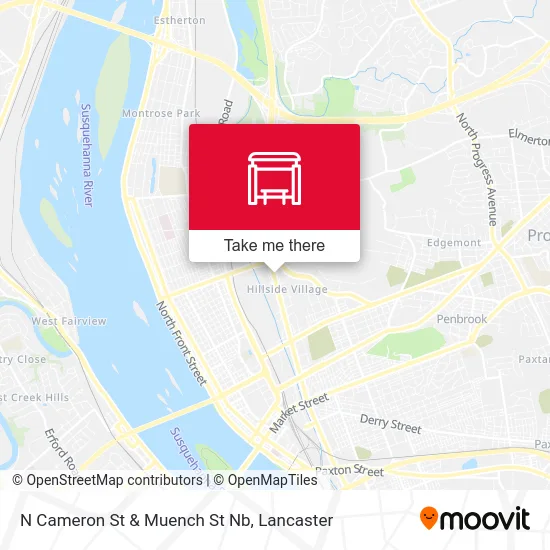 N Cameron St & Muench St Nb map