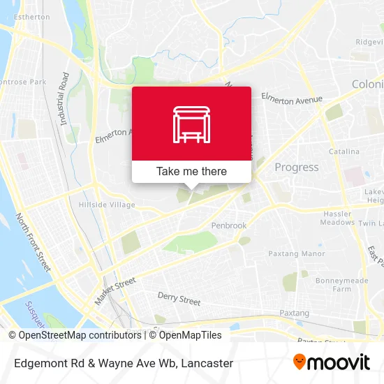 Edgemont Rd & Wayne Ave Wb map