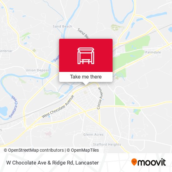 W Chocolate Ave & Ridge Rd map