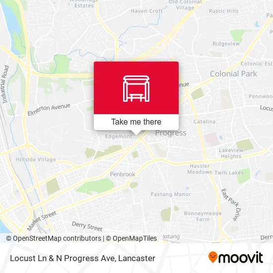 Mapa de Locust Ln & N Progress Ave