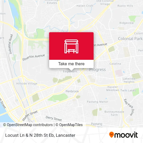 Mapa de Locust Ln & N 28th St Eb