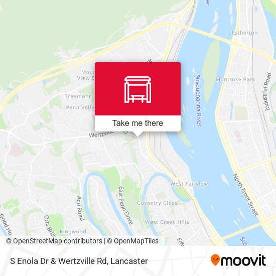S Enola Dr & Wertzville Rd map