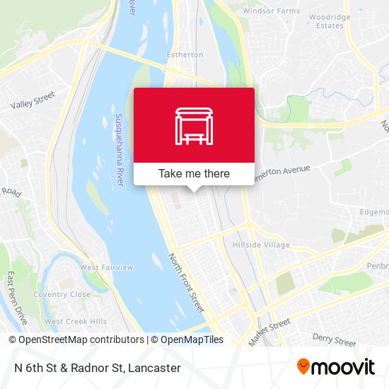 Mapa de N 6th St & Radnor St