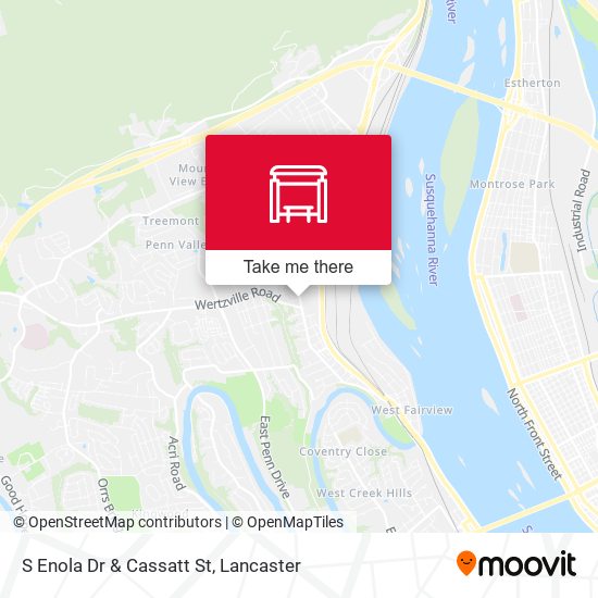 S Enola Dr & Cassatt St map