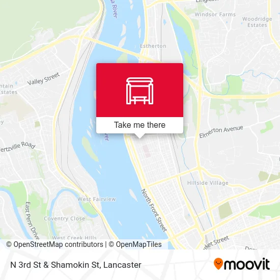 N 3rd St & Shamokin St map