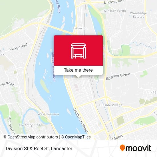 Division St & Reel St map