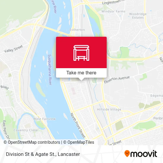 Division St & Agate St. map