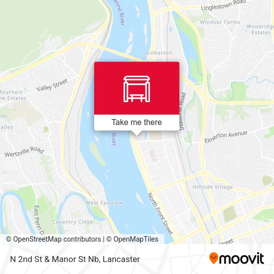 Mapa de N 2nd St & Manor St Nb