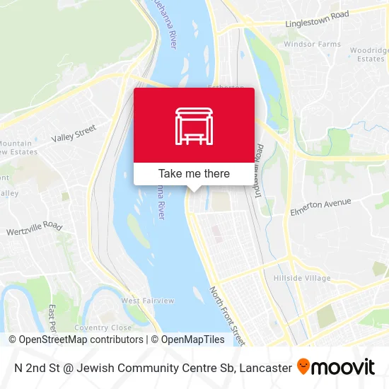 N 2nd St @ Jewish Community Centre Sb map