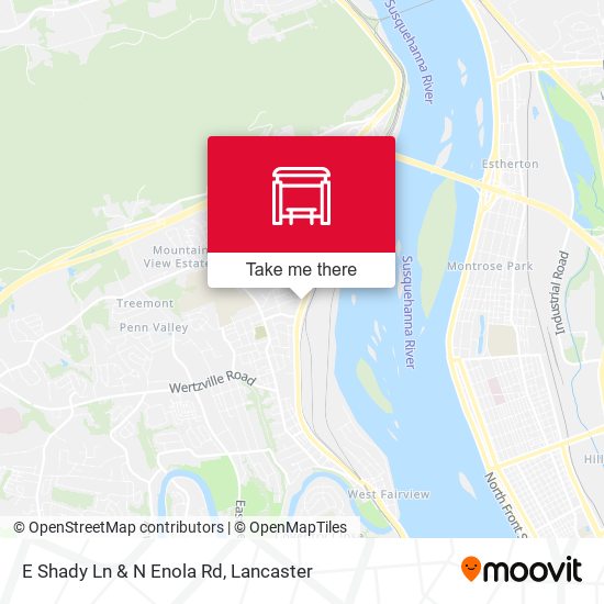 E Shady Ln & N Enola Rd map