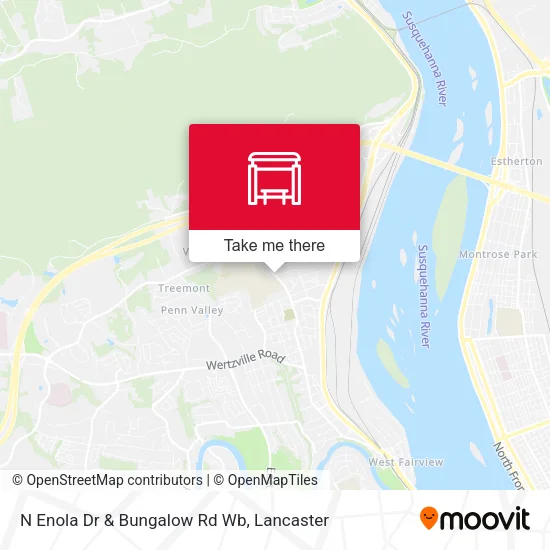 N Enola Dr & Bungalow Rd Wb map