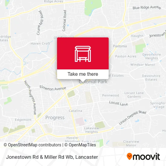 Jonestown Rd & Miller Rd Wb map
