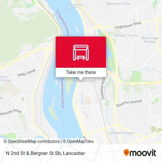 N 2nd St & Bergner St Sb map