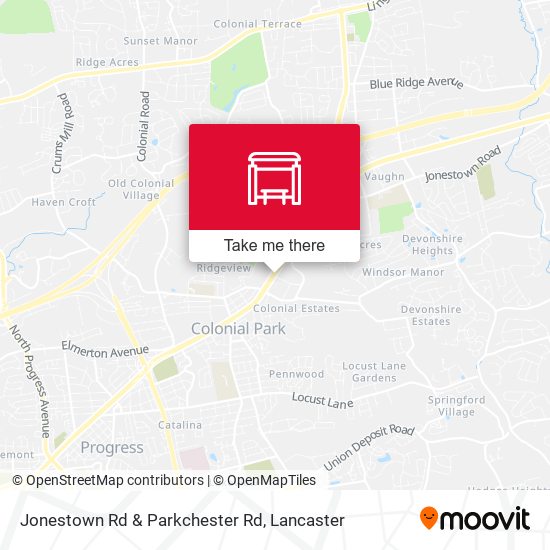 Jonestown Rd & Parkchester Rd map