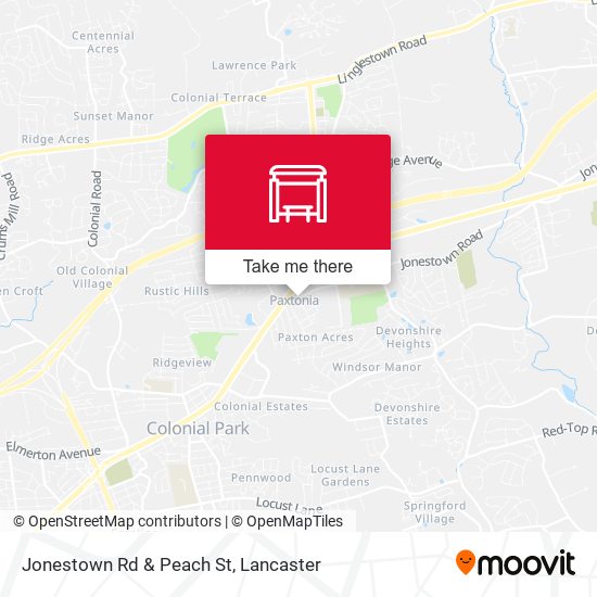 Mapa de Jonestown Rd & Peach St