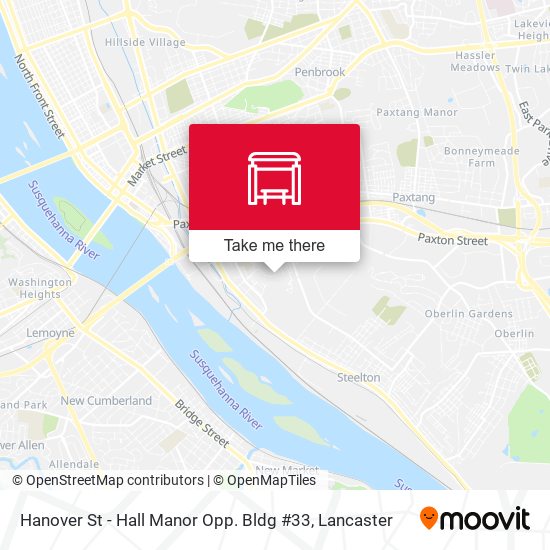 Mapa de Hanover St - Hall Manor Opp. Bldg #33