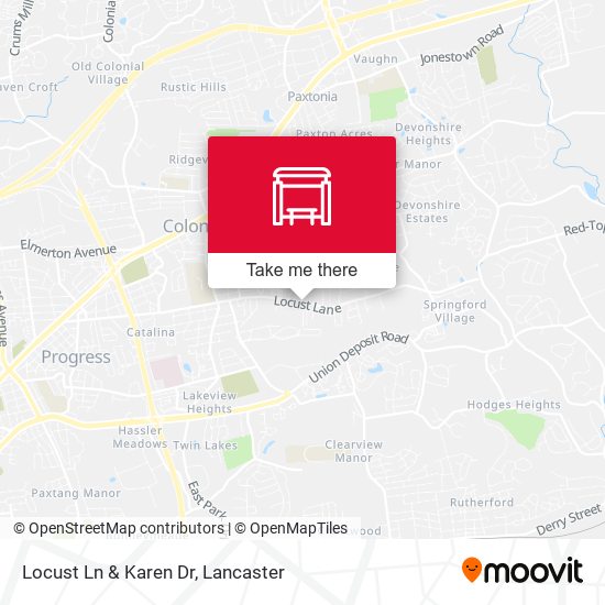 Locust Ln & Karen Dr map