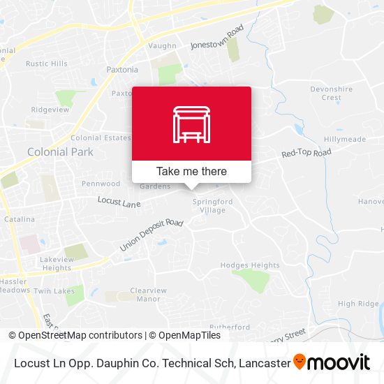 Locust Ln Opp. Dauphin Co. Technical Sch map